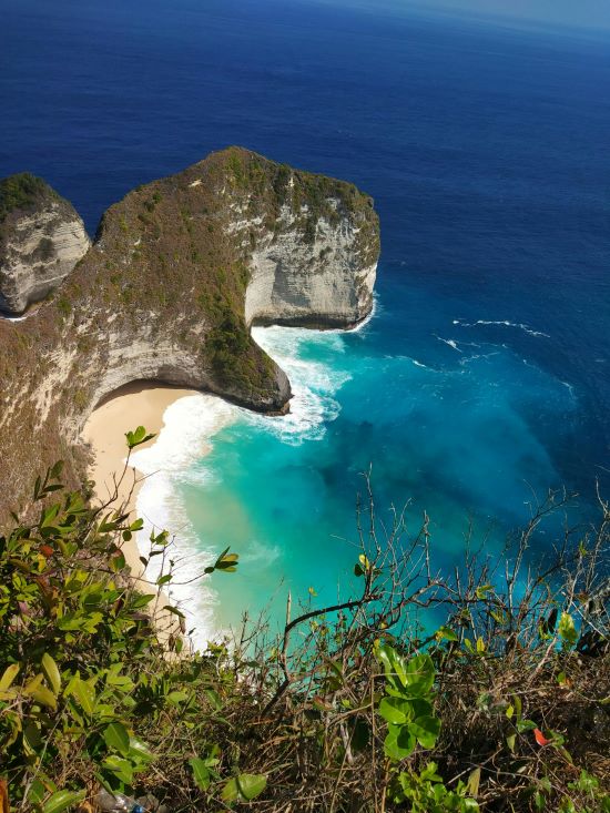 Diver exploring coral reefs in Bali